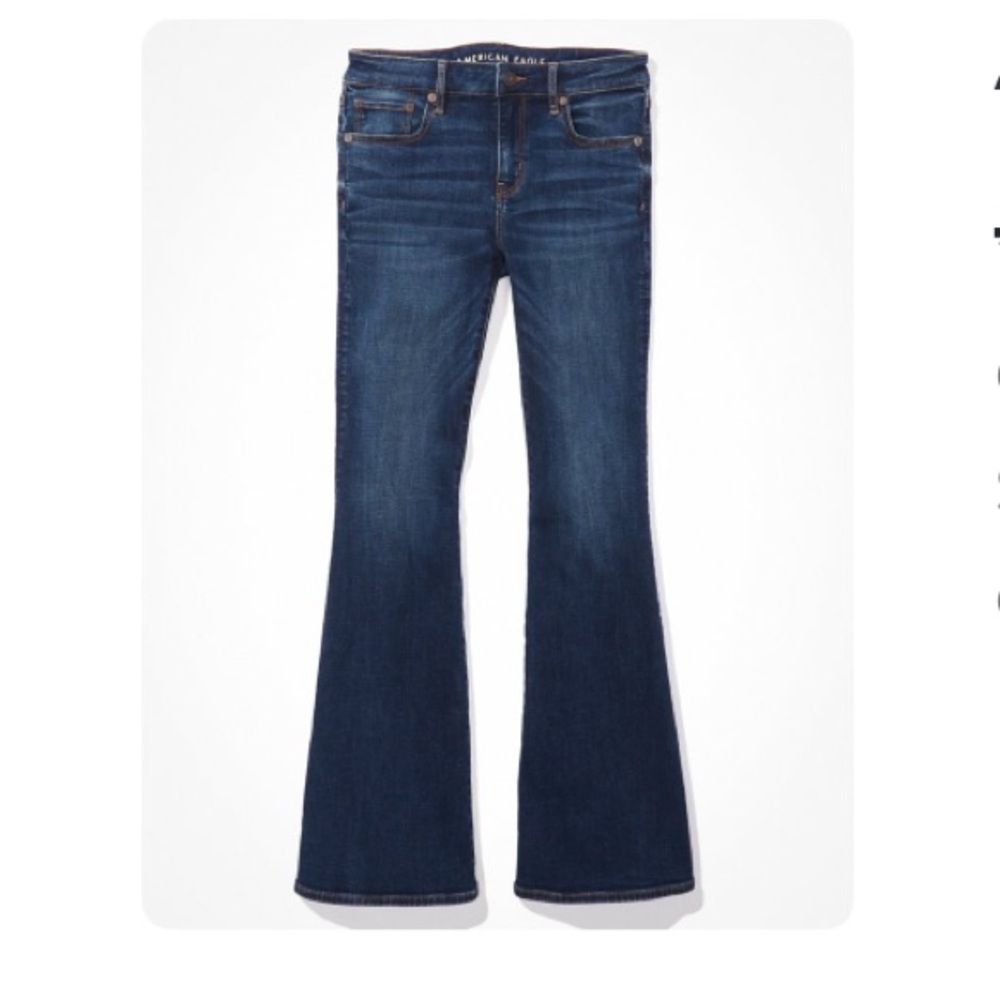 American Eagle Outfitters Flare Jeans - Dark Blue - Picture 1 of 6
